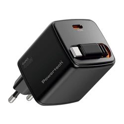 POWERTECH Wall Charger PT-1572 USB-C 45W GaN Black