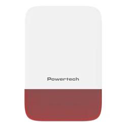 Powertech RF Σειρήνα Συναγερμού Μπαταρίας Εξωτερικού Χώρου 120dB με Κόκκινο Φως 18x27εκ. PT-1608