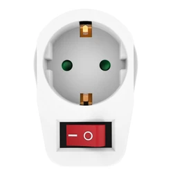 Aντάπτορας ρεύματος Powertech PT-811, 1x schuko, 16A, λευκός