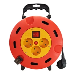 Στροφείο κλειστού τύπου Powertech PT-896, 3x schuko, 16A, 5m