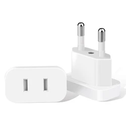 Αντάπτορας πρίζας Powertech US σε EU PT-927, με ασφάλεια, 4.8mm, λευκός