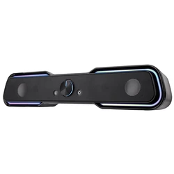 Soundbar Υπολογιστή Powertech Gaming PT-974, 2x 5W RMS, 3.5mm, RGB, μαύρο