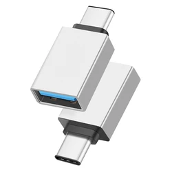 Αντάπτορας USB Powertech USB-C αρσενικό σε USB 3.0 θηλυκό PTH-062, ασημί