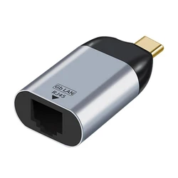 Αντάπτορας Δικτύου USB Powertech Type-C σε RJ45 PTH-095, 1000Mbps, γκρι