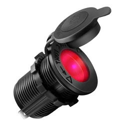 Πρίζα Σκάφους Powertech Πρίζα Αναπτήρα & Οχήματα Ptl-011, Κόκκινο LED, 12V