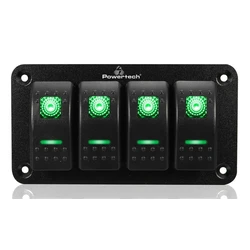 Πρίζα Σκάφους Powertech Πάνελ Σκαφών & Οχημάτων Ptl-019 με 4X Διακόπτες, Ip65