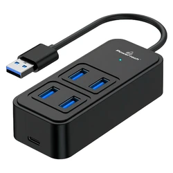 USB Hub Powertech USB 3.2 Hub PTR-0153, 4X Θυρών, 5Gbps, USB Σύνδεση, Μαύρο