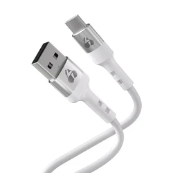 Καλώδιο USB Powertech USB-C σε USB Ptr-0162, Σιλικόνης, 60W, 480Mbps, 1M, Λευκό