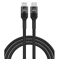 Powertech καλώδιο Lightning σε USB-C PTR-0203, PD 27W, 480Mbps, 1m, μαύρο