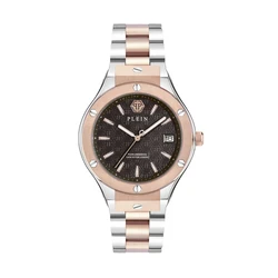 Philipp Plein Ανδρικό Αναλογικό Ρολόι 44mm Ροζ Μπρασελέ Μαύρο Καντράν PWUFA0725
