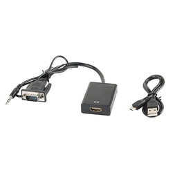Αντάπτορας HDMI Lanberg AD-0021-BK 0.2 m to VGA Black
