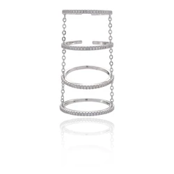 Γυναικείο Δαχτυλίδι Sif Jakobs R114901-Cz-58 (58) από Ασήμι Gray