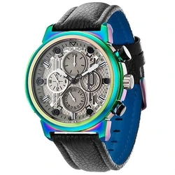 Ανδρικό Ρολόι Police R1451235003 (48mm) Δερμάτινο Λουράκι Μαύρο