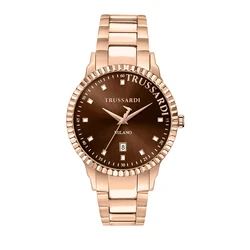 Ανδρικό Ρολόι Trussardi R2453141008 (43mm) Μεταλλικό Μπρασελέ Ροζ