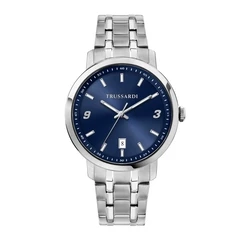 Trussardi T-Couple Men's Quartz Watch 41mm Silver Stainless Steel Bracelet R2453147010