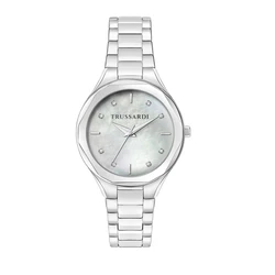 Γυναικείο Ρολόι Trussardi R2453157502 (32mm) Μεταλλικό Μπρασελέ Ασημί