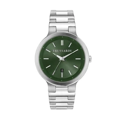 Ανδρικό Ρολόι Trussardi R2453164002 (41mm) Μεταλλικό Μπρασελέ Ασημί