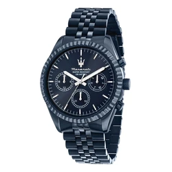 Maserati Edition Ανδρικό Ρολόι 43mm Χρονογράφος Μπαταρίας με Μπλε Ατσάλινο Μπρασελέ R8873600011
