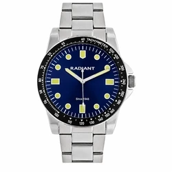 Ανδρικό Ρολόι Radiant 43mm Μπρασελέ Μπλε/Γκρί RA677202