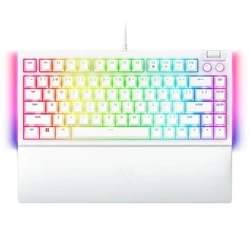 Gaming Πληκτρολόγιο Ενσύρματο Razer BLACKWIDOW V4 75% White - Mechanical RGB Gaming - Hot-Swappable - Orange Tactile