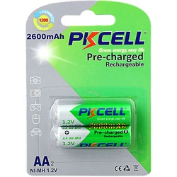 Επαναφορτιζόμενες Μπαταρίες Pkcell RTU AA2600-2B (2τμχ)