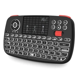 Πληκτρολόγιο Ασύρματο Riitek Mini I4, Backlit, Bluetooth & 2.4Ghz, Μαύρο
