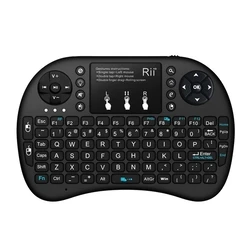 Πληκτρολόγιο Ασύρματο Riitek mini i8+ με touchpad, 2.4GHz, μαύρο