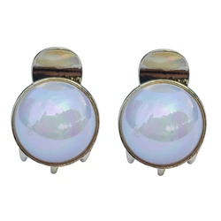 Κλιπ Μαλλιών Roxxani Rxn-0009 με Στρογγυλή Οπάλ Πέτρα, Χρυσό, 2Τμχ