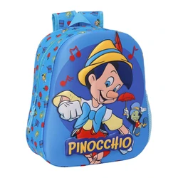 Σχολική Τσάντα 3D Cl?sicos Disney Pinochio Μπλε 27 x 33 x 10 cm