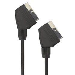 SBOX SCART 21-pin Male-to-Male Cable 1.5 m Black (Model SCART15R)