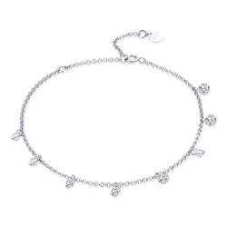 Βραχιόλι Bamoer Scb103 με Κυβική Ζιρκόνια, Ασήμι 925, Ασημί