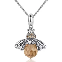 Κολιέ Bamoer Μέλισσα Scc035+Sca010-45 με Κυβική Ζιρκόνια, Ασήμι 925, Ασημί