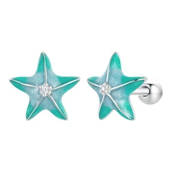 BAMOER Σκουλαρίκια Καρφωτά Κοχύλι Ασήμι 925 Βεραμάν