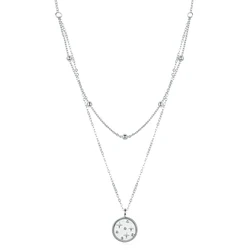 Κολιέ Bamoer Scn365 Δυο Σειρών, Ασήμι 925, Ασημί