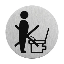 Πινακίδα "Διατηρείτε Την Τουαλέτα Καθαρή" Seilflechter972092, Αυτοκόλλητη, Φ75Mm