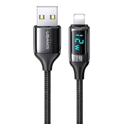 Καλώδιο Lightning Usams σε USB US-SJ543, 12W, 1.2m, μαύρο