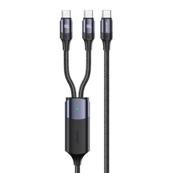 Καλώδιο USB Usams USB-C σε 2x USB-C US-SJ551, PD 100W, 1.2m, μαύρο