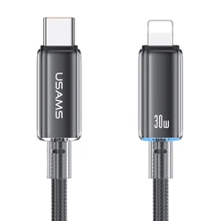 Καλώδιο Lightning Usams σε USB-C US-SJ659, 30W, 480Mbps, 1.2m, Μαύρο