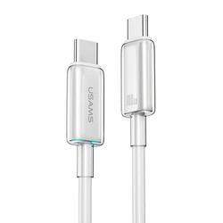 Καλώδιο USB-C Usams σε USB-C US-Sj660, 100W, 480Mbps, 1.2M, Λευκό