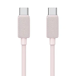 Καλώδιο USB-C Usams σε USB-C US-Sj691, 60W, 480Mbps, 1M, Ροζ