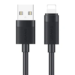 Usams καλώδιο Lightning σε USB SJ778, 2.4A, 480Mbps, 1m, μαύρο