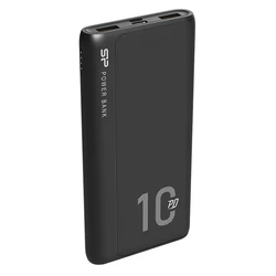 Power Bank Silicon Power QP15, 10000mAh, 2x USB & USB Type-C, 3A, μαύρο