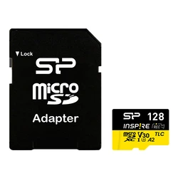 Silicon Power microSDXC 128GB U3 V30 A1 UHS-I 170MB/s με αντάπτορα
