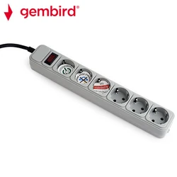 Πολύπριζο Ασφαλείας Gembird 6 SOCKETS 1,8m