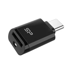 Card Reader Silicon Power C200 για micro SD, USB-C, USB 3.2, 180/165MBps, Μαύρο