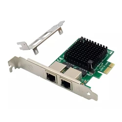 Κάρτα Δικτύου PCIe Powertech σε 2x RJ45 Gigabit ST7279, JL82571GB