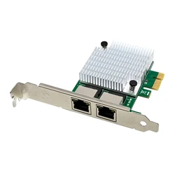 Κάρτα Δικτύου Powertech Επέκτασης PCIe σε 2X RJ45 St7377, 1000Mbps