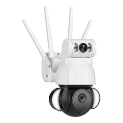 IP Κάμερα Sectec ST-428-4M-DL με προβολείς, dual lens, 4MP, Onvif PTZ