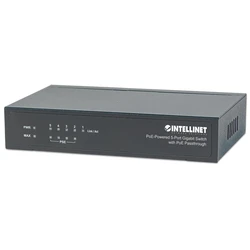 Network Switch Intellinet 5x GE 4x PSE PoE+ 1x PD IEEE 802.3az