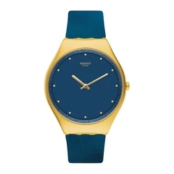 Ρολόι Unisex Swatch Syxg108 (38mm) Καουτσούκ Λουράκι Μπλε